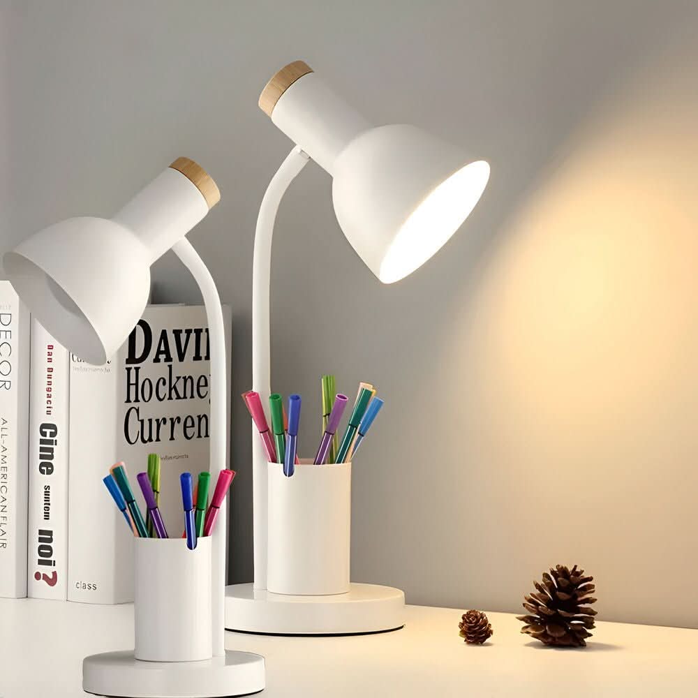 Royallure Modern LED Desk Lamp with Adjustable Color Modes and Pen Holder 3