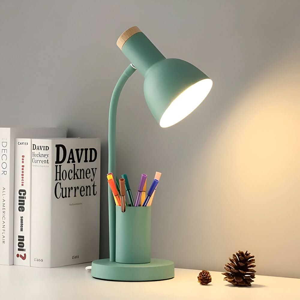 Royallure Modern LED Desk Lamp with Adjustable Color Modes and Pen Holder 4