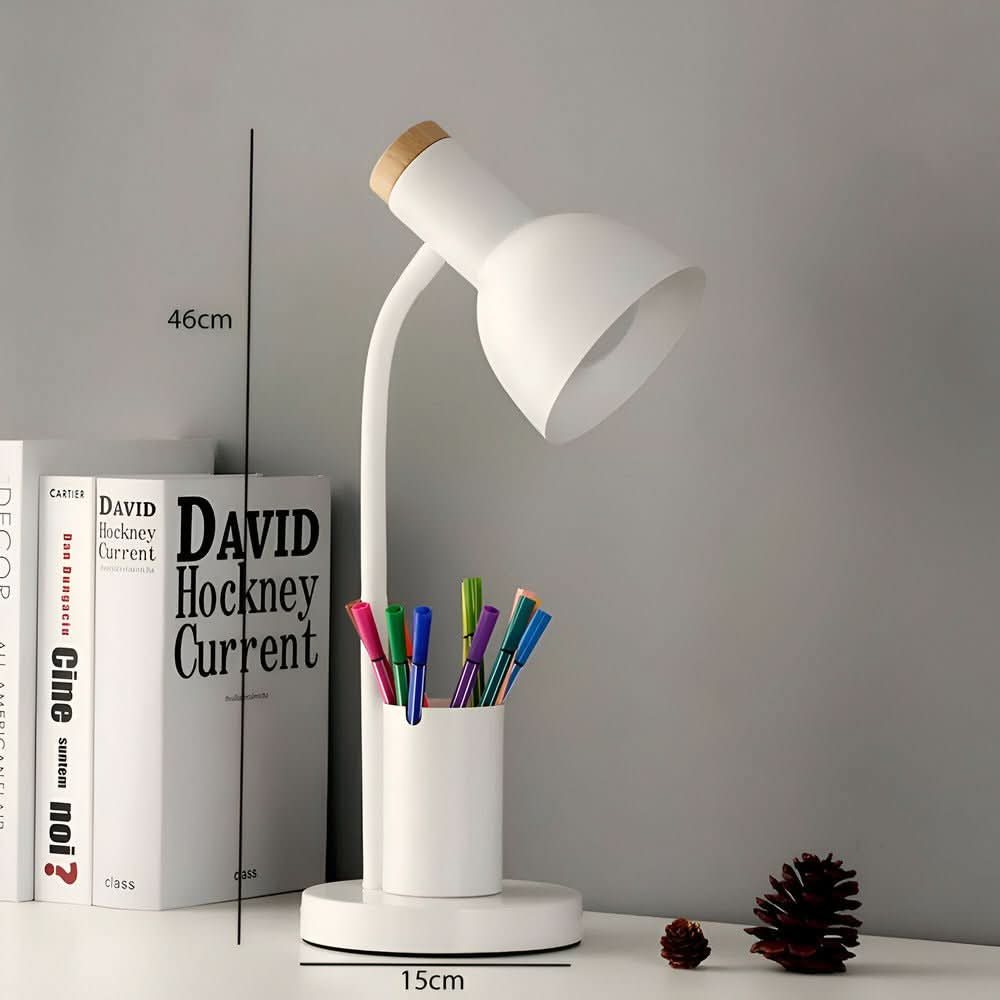 Royallure Modern LED Desk Lamp with Adjustable Color Modes and Pen Holder 5