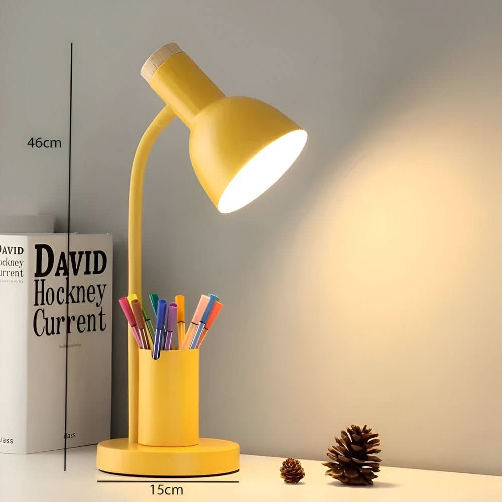 Royallure Modern LED Desk Lamp with Adjustable Color Modes and Pen Holder 6