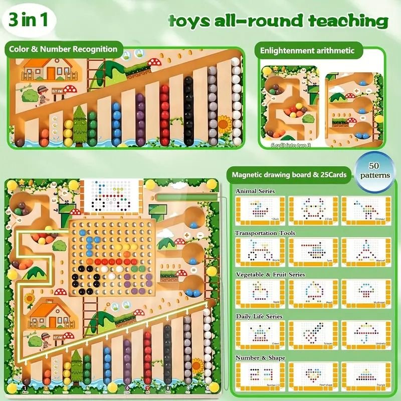 Royallure Montessori Magnetic Learning Toy for Kids - Educational Toy for 3 Year Olds 7