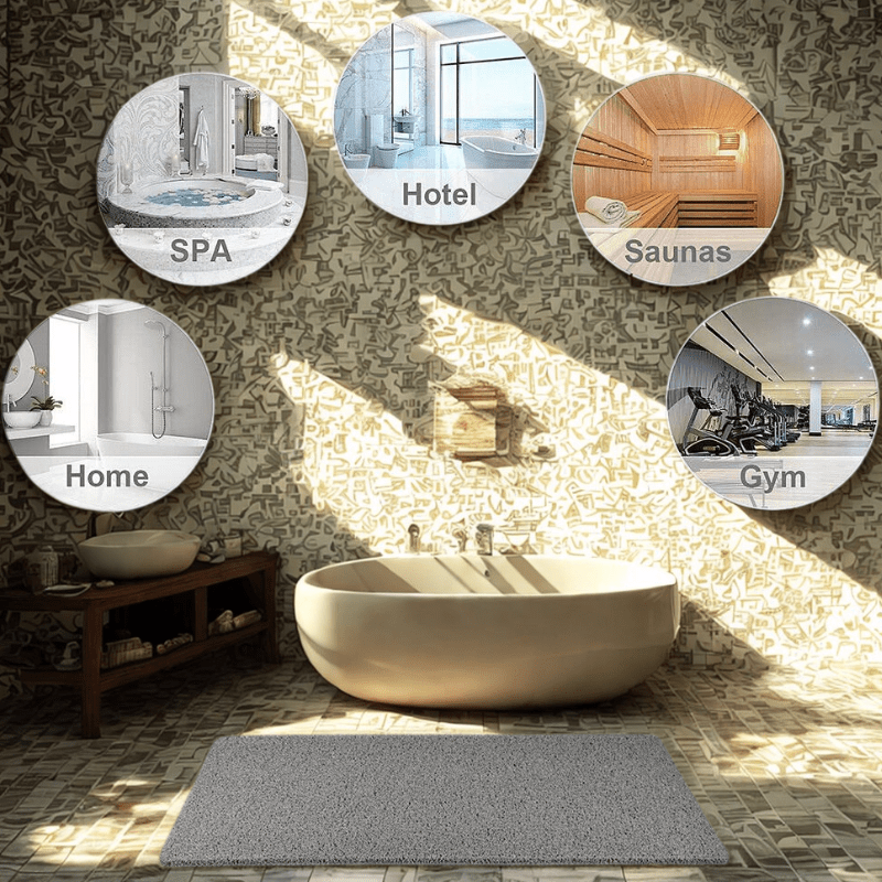 Royallure Non-Slip Shower Mat with Antibacterial Properties for Safe Bathing 6