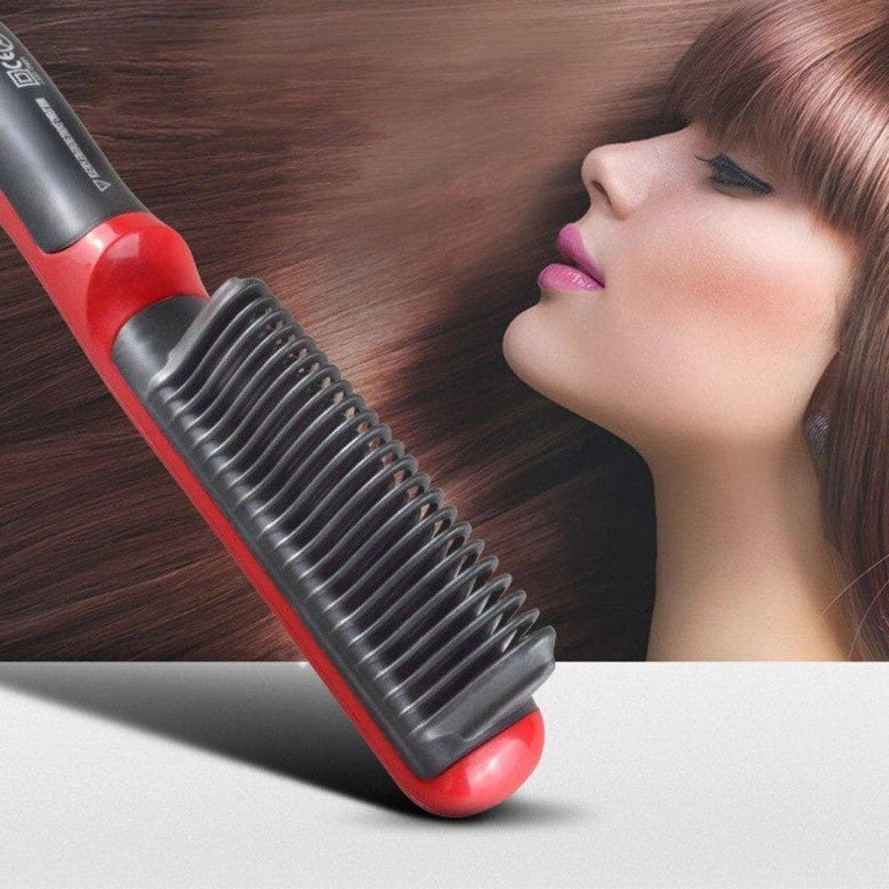 Royallure Professional Hair Straightening Brush with Adjustable Heat Settings for Shiny, Healthy Hair 0