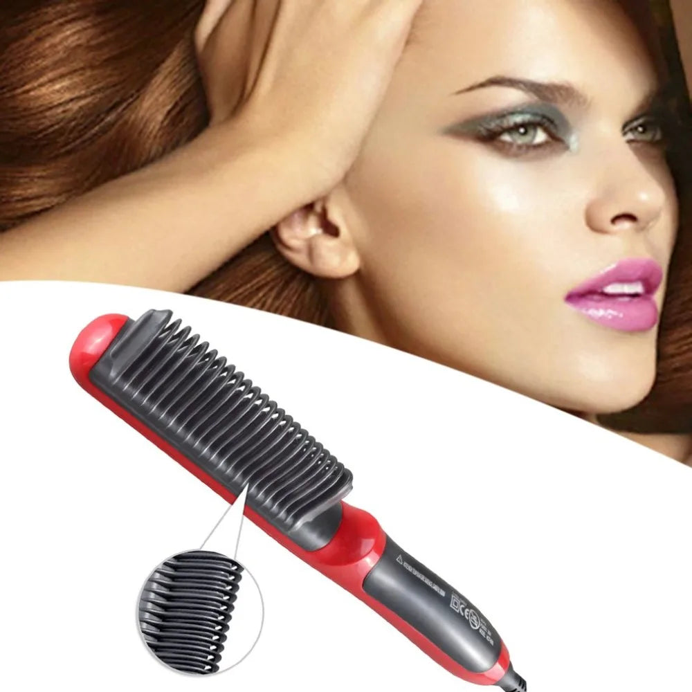 Royallure Professional Hair Straightening Brush with Adjustable Heat Settings for Shiny, Healthy Hair 3