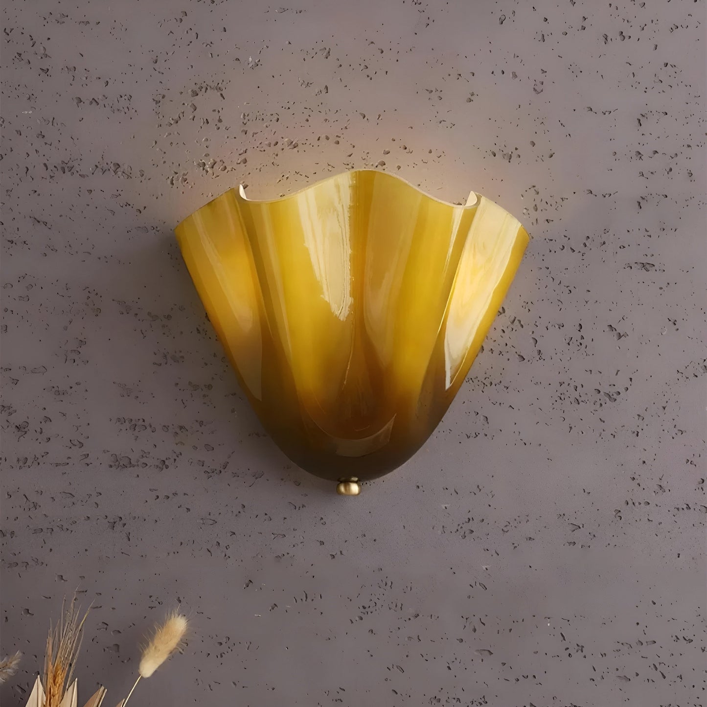 Royallure Retro Stained Glass Wall Sconce with Warm LED Light for Elegant Home Decor 8