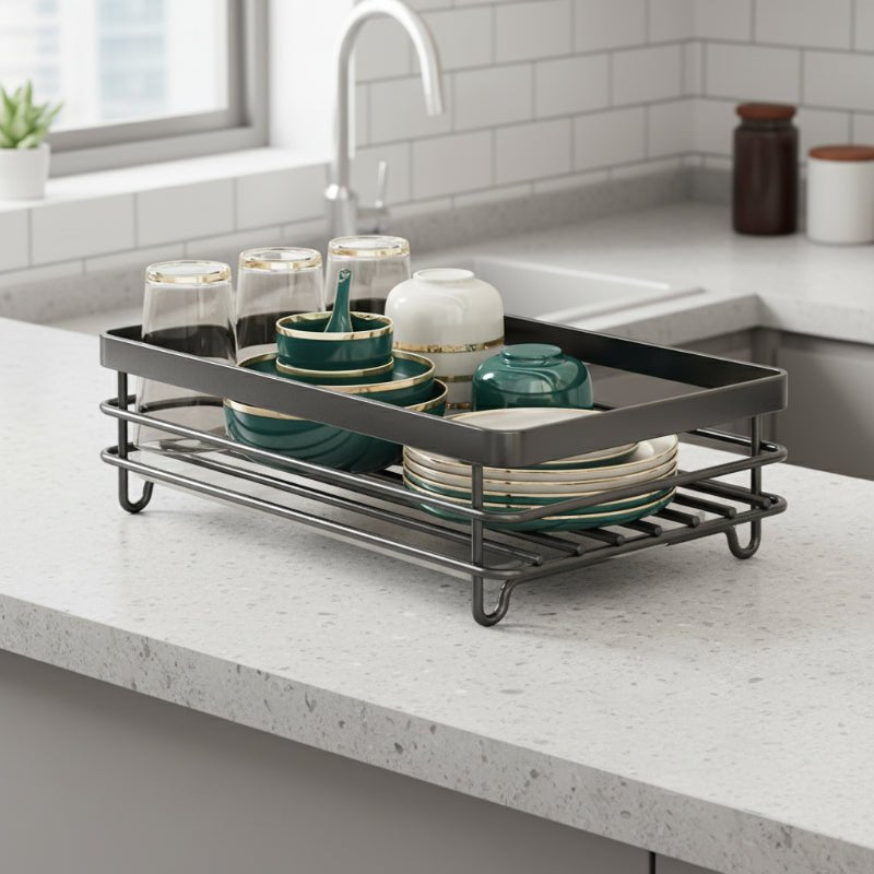 Royallure Stainless Steel Foldable Dish Rack - Space-Saving Dish Drainer for Kitchen Organization 0