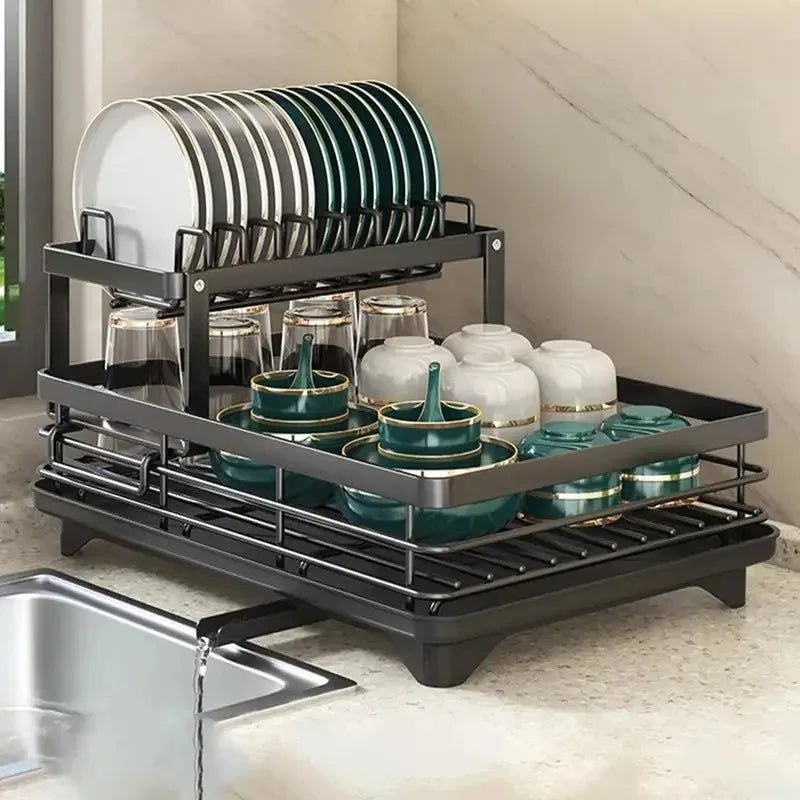 Royallure Stainless Steel Foldable Dish Rack - Space-Saving Dish Drainer for Kitchen Organization 8