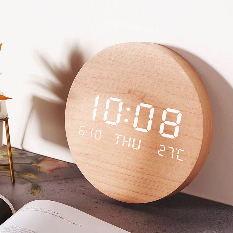 Royallure Svenna Wall Clock – Minimalist Scandinavian Design, Digital Display, Rechargeable & Lightweight 0