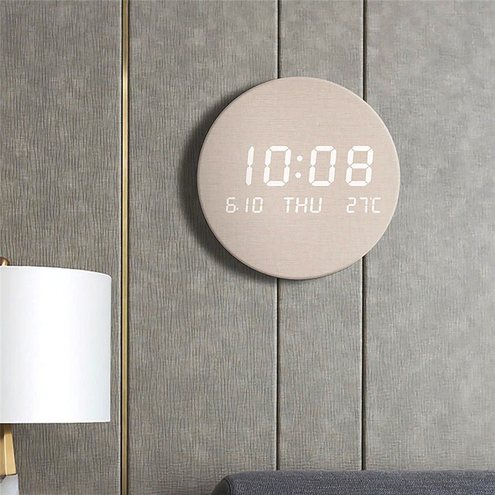 Royallure Svenna Wall Clock – Minimalist Scandinavian Design, Digital Display, Rechargeable & Lightweight 4