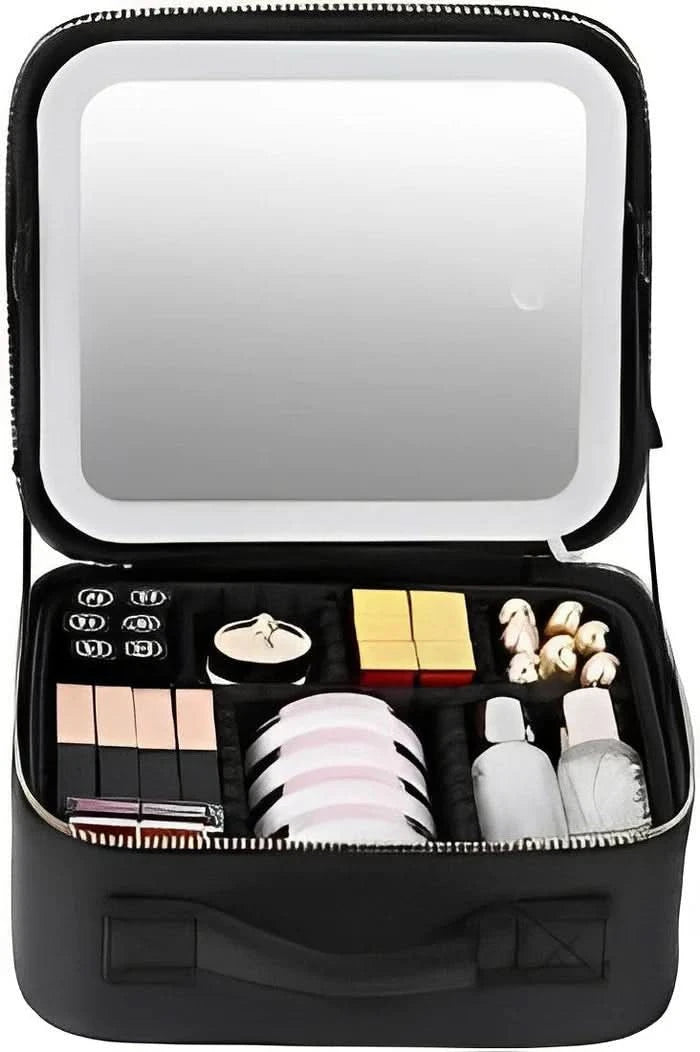 Royallure Travel Makeup Bag with LED Mirror, Compact Cosmetic Organizer for Flawless Application 6