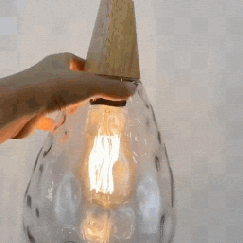 Royallure Vintage Teardrop Glass Pendant Light for Kitchen Island and Dining Spaces 1