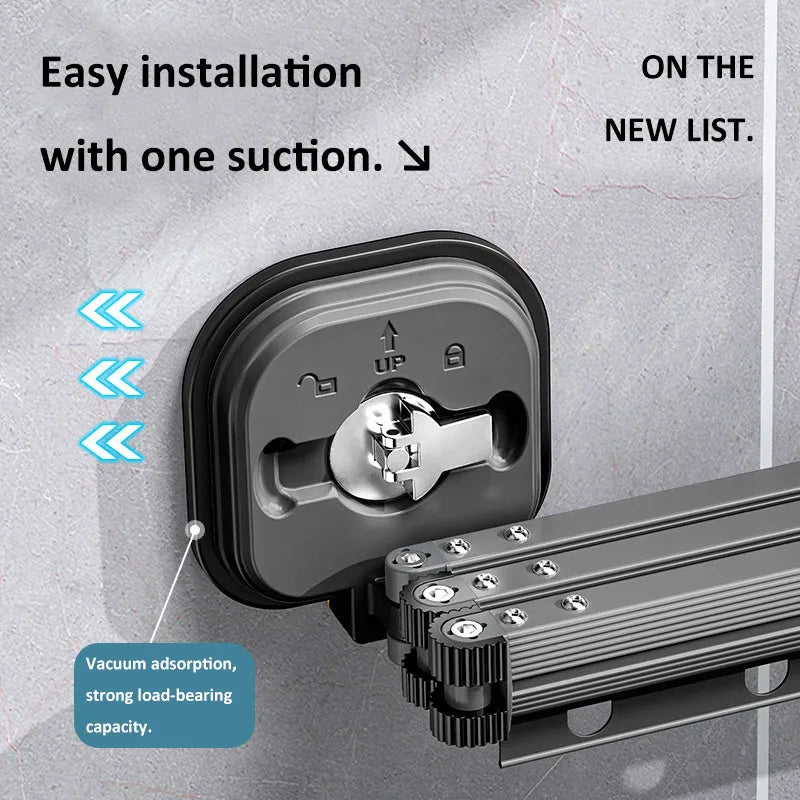 Royallure Wall-Mounted Laundry Drying Rack, Space-Saving Retractable Clothes Drying Rack 5