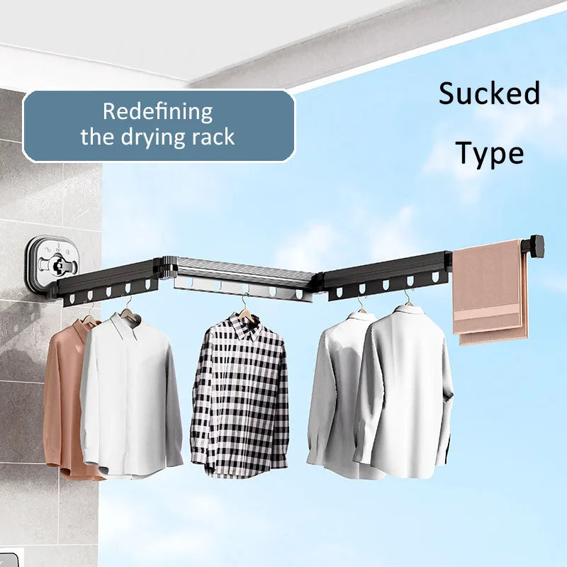 Royallure Wall-Mounted Laundry Drying Rack, Space-Saving Retractable Clothes Drying Rack 6