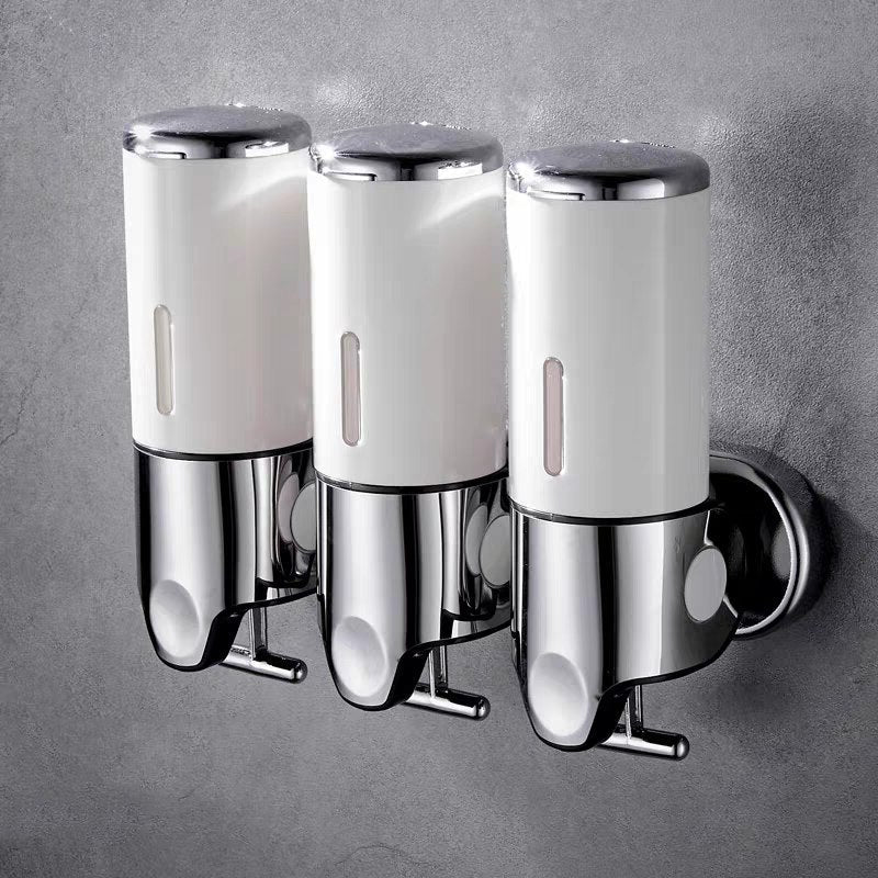 Royallure Wall-Mounted Soap Dispenser Set - 3 Pcs Modern Hand Soap and Shampoo Storage 7