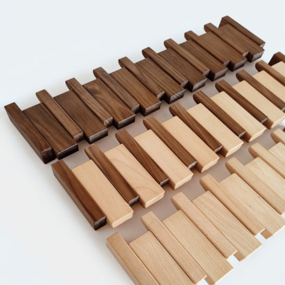 Royallure Wall Mounted Coat Rack Stand with Magnetic Hooks - Handmade Wooden Design 7