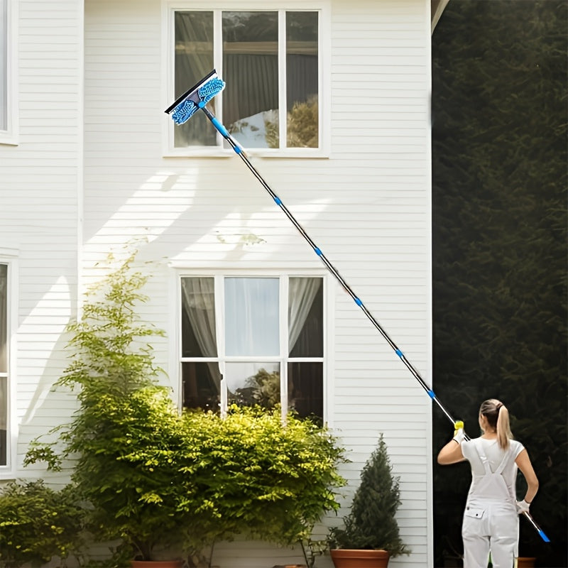 Royelux 2-in-1 High Window Cleaning Kit with Extendable Poles & Squeegee 0