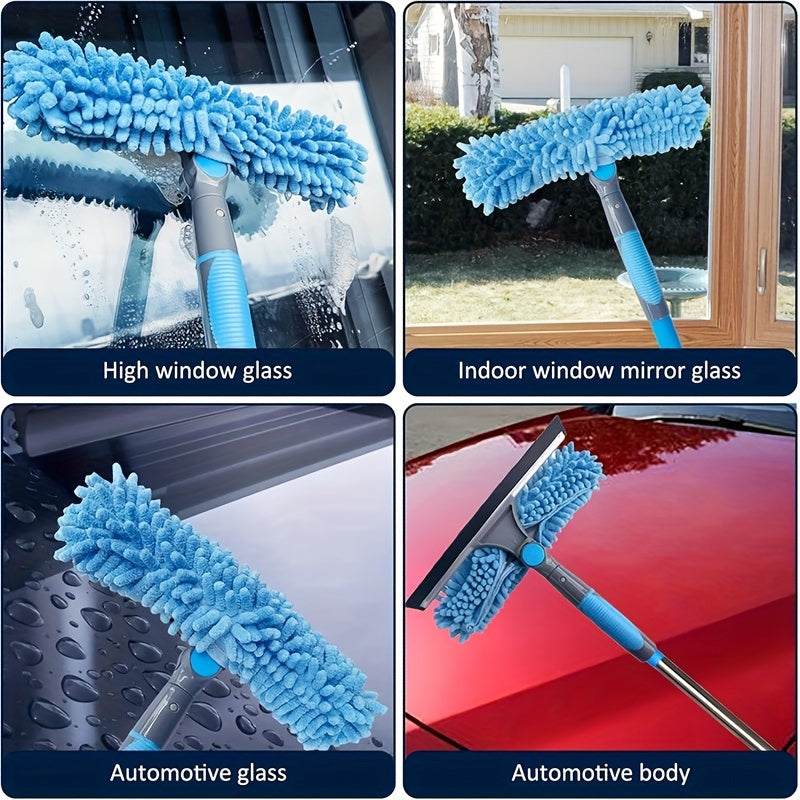 Royelux 2-in-1 High Window Cleaning Kit with Extendable Poles & Squeegee 3