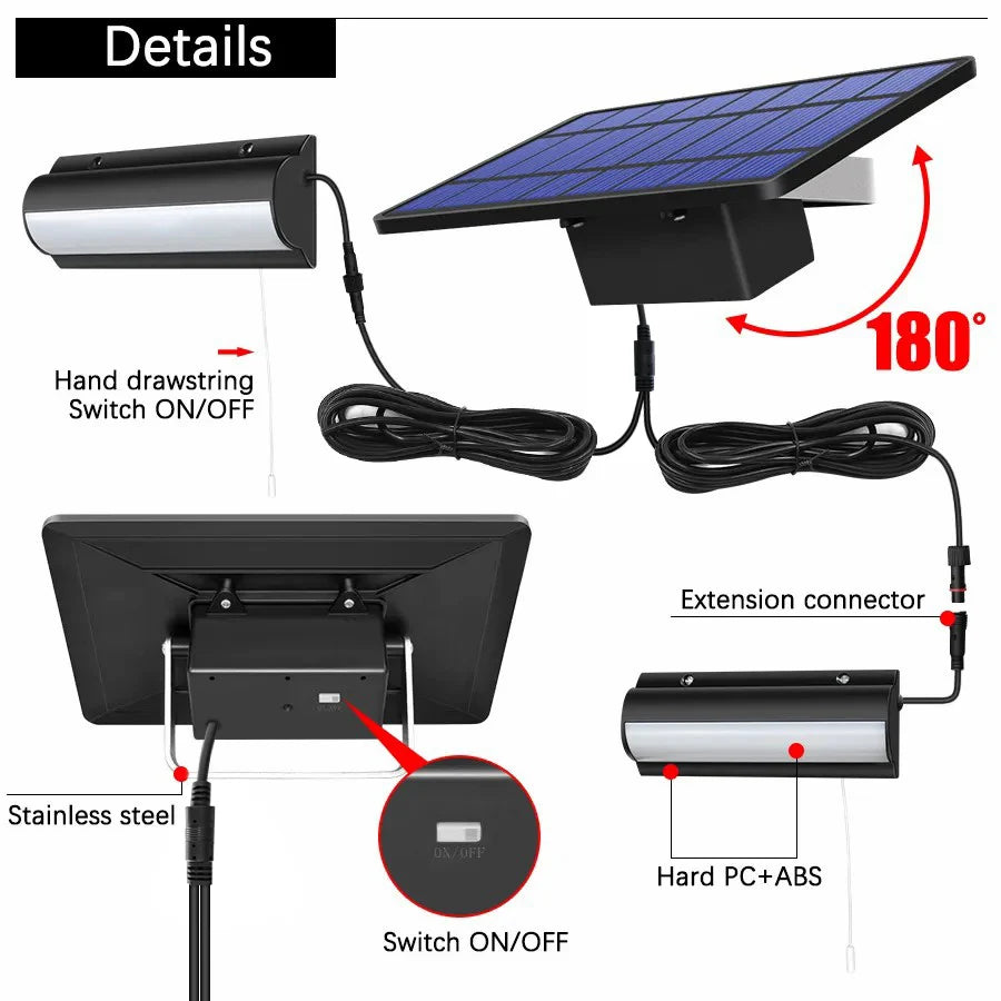 Royelux Solar Shed Pendant Light - Durable LED Lamp with Pull Wire Switch 6