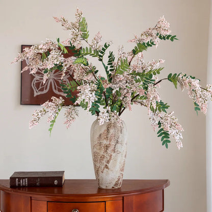 Rustic Wabi-Sabi Ceramic Vase | Distressed Mediterranean Decor 6