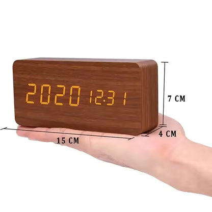Sovere Smart Voice-Controlled Digital Alarm Clock with LED Display and Adjustable Brightness