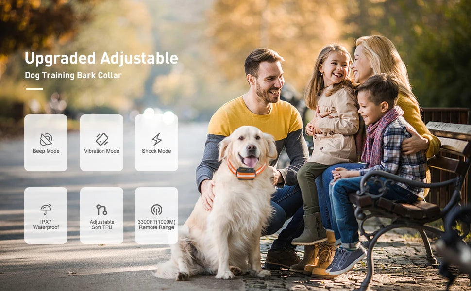 Sovere Remote-Controlled Dog Training Collar with Vibration, Sound Alerts, and LCD Display