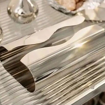 Royeva Modern Stainless Steel Napkin Holder - Polished Arch Design for Desktop