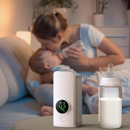 Novara Portable Baby Bottle Warmer with 6 Temperature Settings & Digital Display