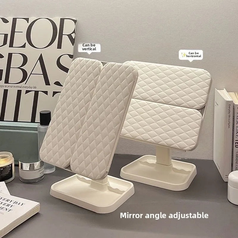 Novara Rectangular LED Vanity Mirror with 3 Lighting Modes, Foldable Design