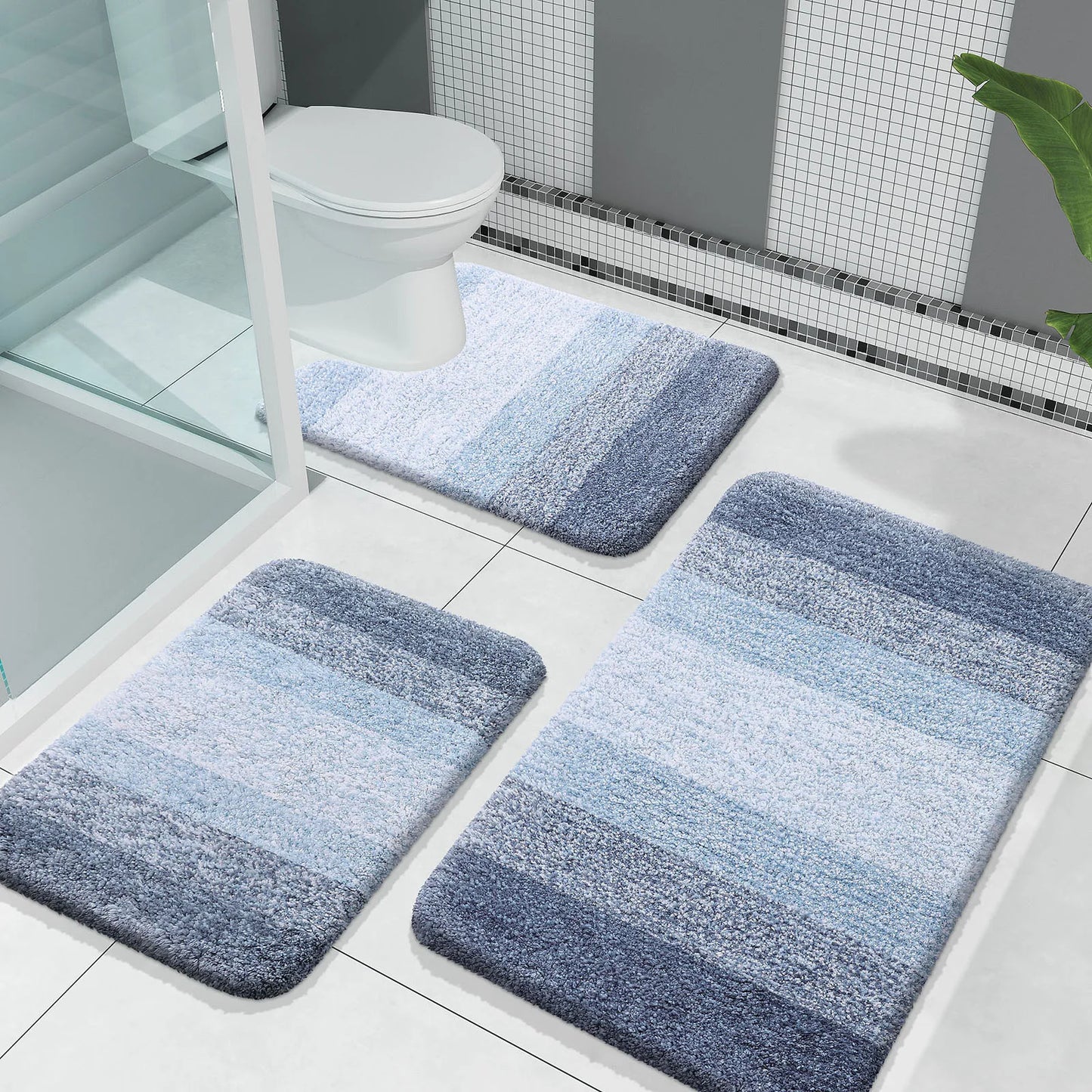 Luxoria Non Slip Bath Mat, Quick-Dry Microfibre Bathroom Rug for Safety and Comfort