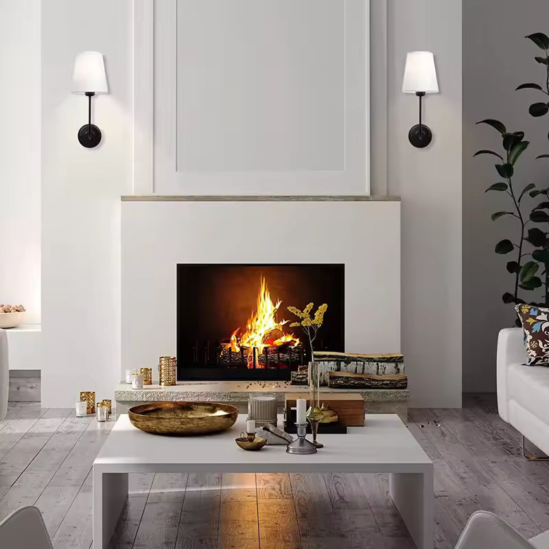 Sovere Modern Wall Light Fixture with Linen Shade for Soft Ambient Lighting