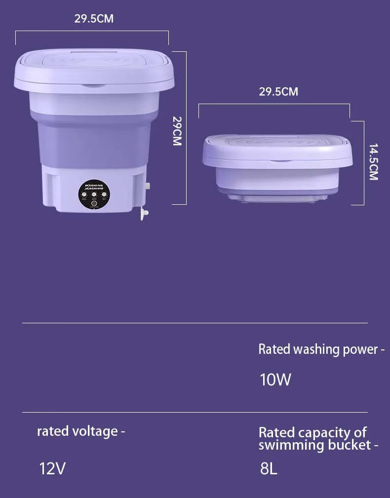 Sovere Compact Mini Washing Machine | Automatic Portable Washer for Small Spaces