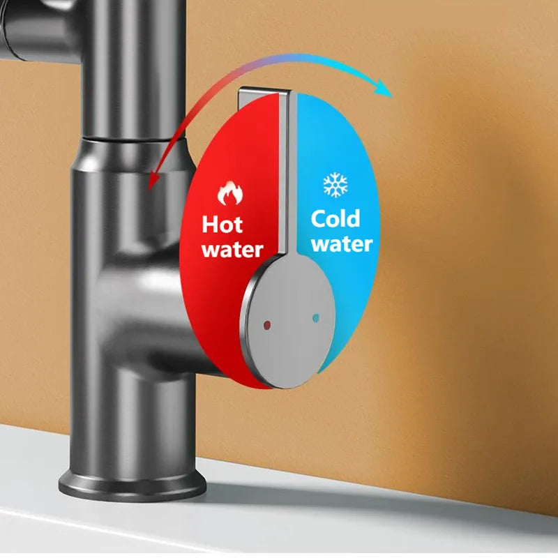 Majesta 360° Swivel Kitchen Tap with LED Temperature Display for Modern Sinks