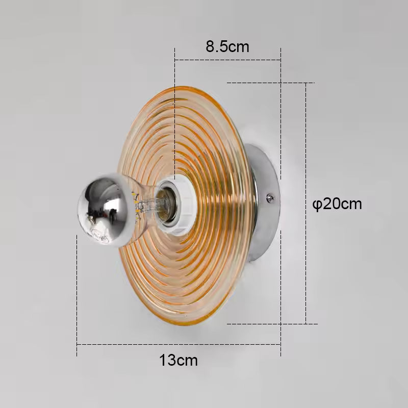 Sovere Modern Water Ripple Glass Wall Sconce Lamp for Bedroom & Living Room