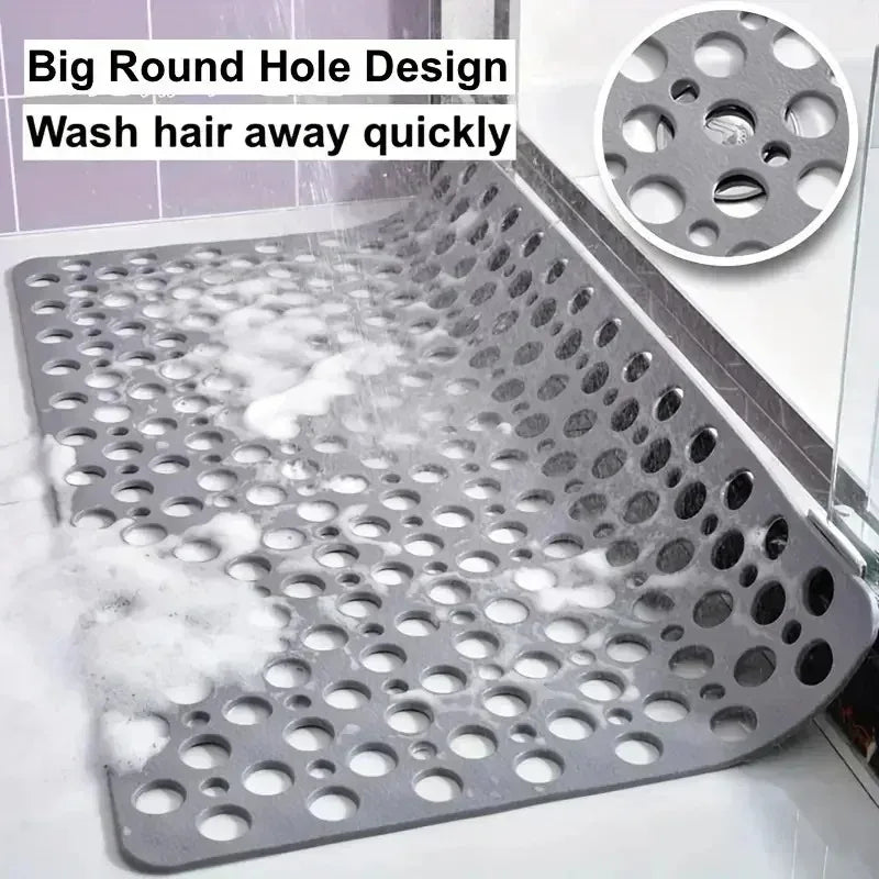 Sovere Non-Slip Shower Mat with Suction Cups and Quick-Drain Design for Safety