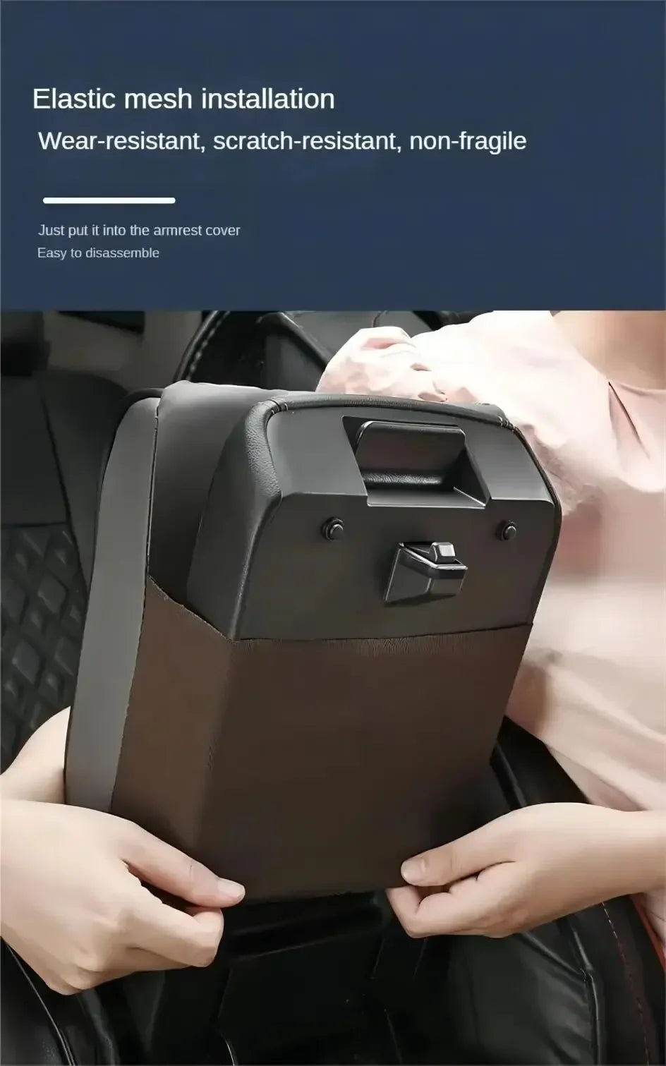 Luxoria Memory Foam Car Armrest Cushion for Center Console Protection and Comfort