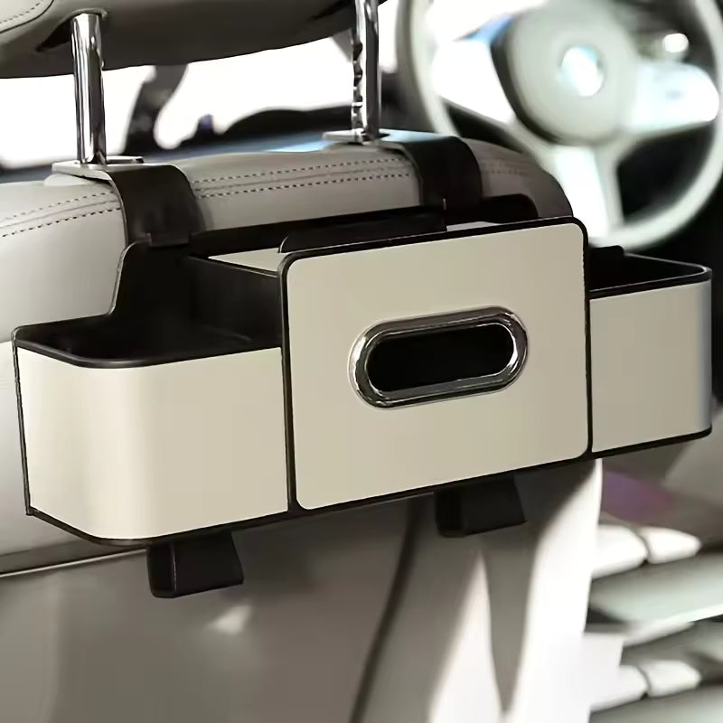 Sovere Car Seat Back Organizer with Tissue Holder and Hooks for Bags