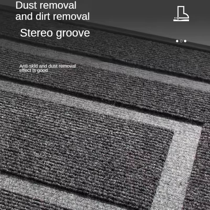 Sovere Waterproof Rubber Door Mat, Non-Slip Outdoor/Indoor Mat with Geometric Border