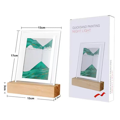 Sovere Flowing Sand Art Table Lamp with Warm LED Lighting for Living Room and Bedroom