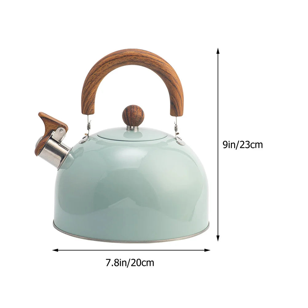 Sovere Stainless Steel Whistling Kettle, 3L Quick Boiling with Ergonomic Handle
