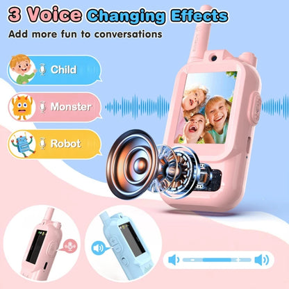 Sovere Kids Video Walkie Talkies with HD Camera, Rechargeable 2-Pack for Outdoor Fun