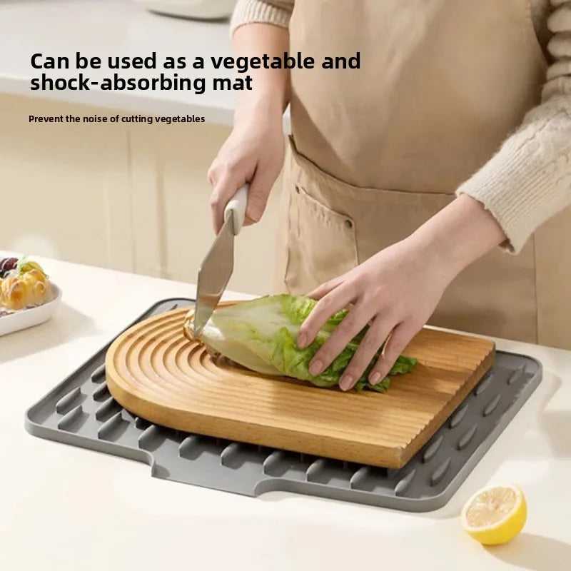 Sovere Silicone Dish Drying Mat - Multi-Function Heat Resistant Countertop Protection