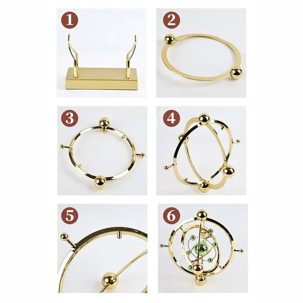Royelle Kinetic Orbital Desk Toy - Perpetual Motion Celestial Sculpture Decor