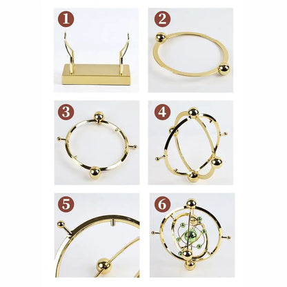Royelle Kinetic Orbital Desk Toy - Perpetual Motion Celestial Sculpture Decor