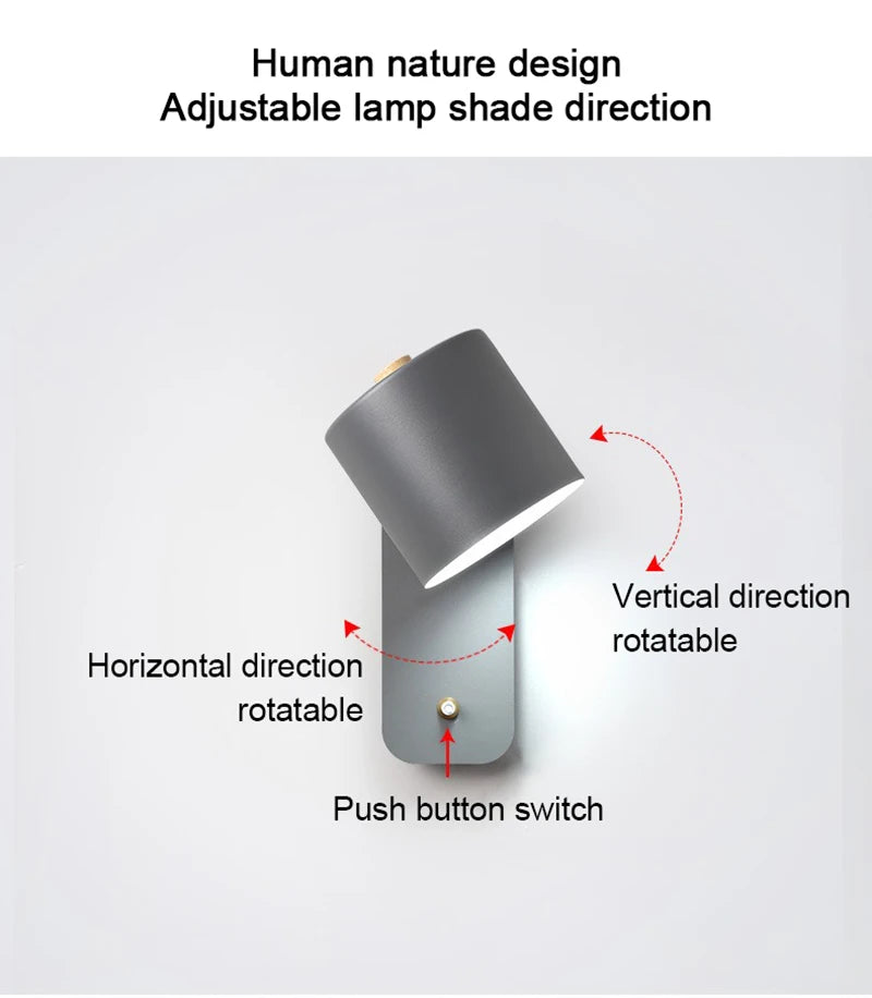Sovere Modern LED Wall Sconce Lighting with Adjustable Shade for Indoor Use