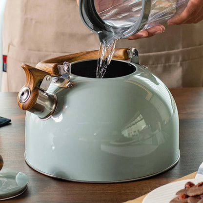 Sovere 3L Stainless Steel Tea Kettle with Whistle, Heat Resistant Handle & Fast Boiling Design