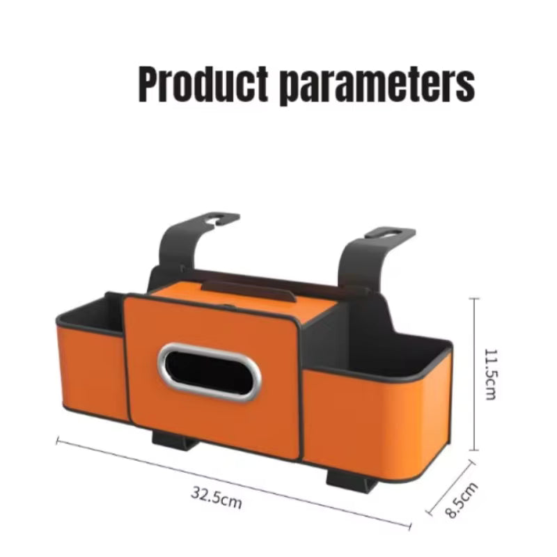 Sovere Car Seat Back Organizer with Tissue Holder and Hooks for Bags