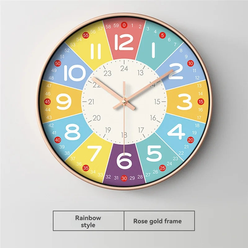 Sovere Colorful Educational Wall Clock for Kids with Silent Mechanism and Engaging Design