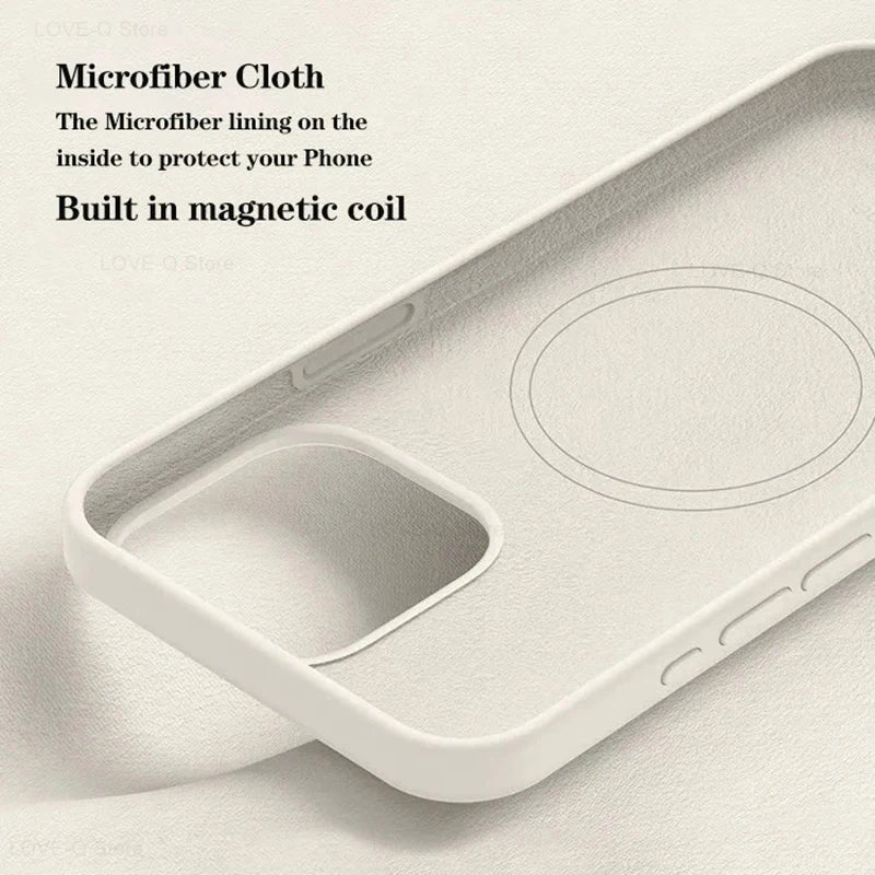 Luxoria Silicone MagSafe iPhone compatible Case - Soft Touch and Shock Resistance