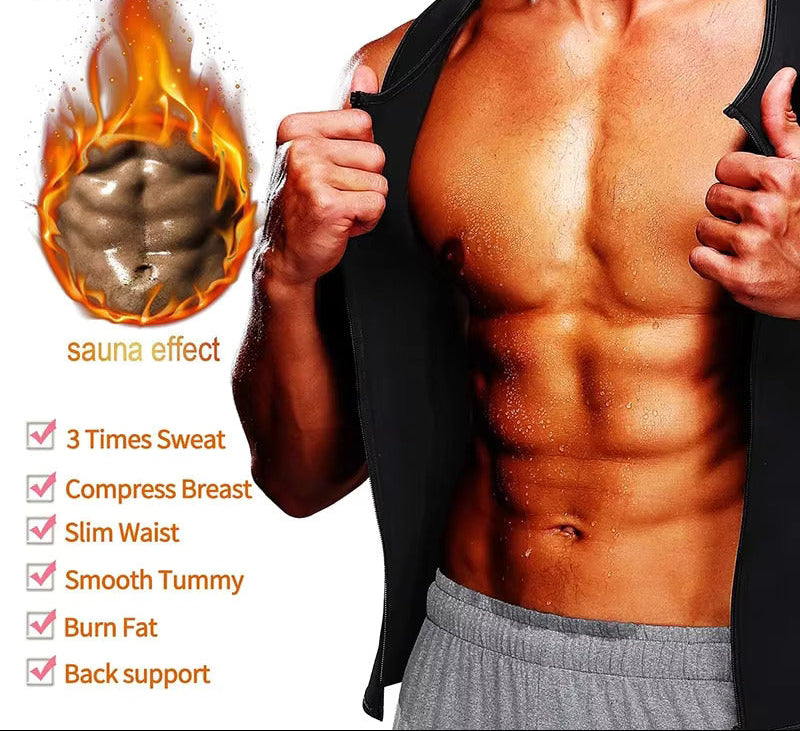 Sovere Neoprene Sauna Vest for Men - Weight Loss, Fat Burning and Core Support