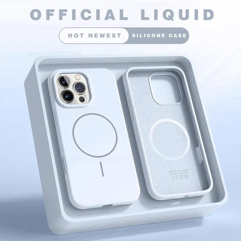 Luxoria Silicone MagSafe iPhone compatible Case - Soft Touch and Shock Resistance